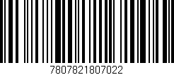 Código de barras (EAN, GTIN, SKU, ISBN): '7807821807022'