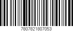 Código de barras (EAN, GTIN, SKU, ISBN): '7807821807053'