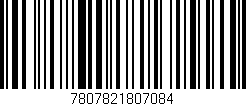 Código de barras (EAN, GTIN, SKU, ISBN): '7807821807084'