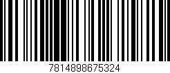 Código de barras (EAN, GTIN, SKU, ISBN): '7814898675324'