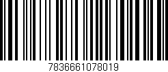 Código de barras (EAN, GTIN, SKU, ISBN): '7836661078019'
