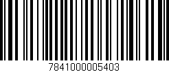 Código de barras (EAN, GTIN, SKU, ISBN): '7841000005403'
