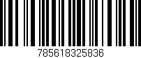 Código de barras (EAN, GTIN, SKU, ISBN): '785618325836'