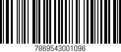 Código de barras (EAN, GTIN, SKU, ISBN): '7869543001096'