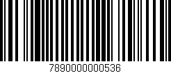 Código de barras (EAN, GTIN, SKU, ISBN): '7890000000536'