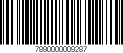 Código de barras (EAN, GTIN, SKU, ISBN): '7890000009287'