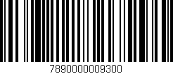 Código de barras (EAN, GTIN, SKU, ISBN): '7890000009300'