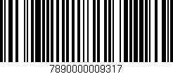 Código de barras (EAN, GTIN, SKU, ISBN): '7890000009317'