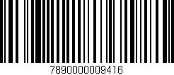 Código de barras (EAN, GTIN, SKU, ISBN): '7890000009416'