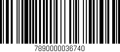 Código de barras (EAN, GTIN, SKU, ISBN): '7890000036740'