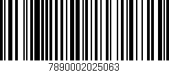Código de barras (EAN, GTIN, SKU, ISBN): '7890002025063'