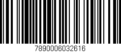 Código de barras (EAN, GTIN, SKU, ISBN): '7890006032616'