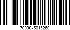 Código de barras (EAN, GTIN, SKU, ISBN): '7890045816260'