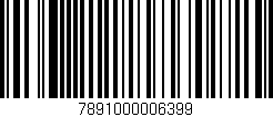 Código de barras (EAN, GTIN, SKU, ISBN): '7891000006399'