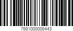 Código de barras (EAN, GTIN, SKU, ISBN): '7891000006443'