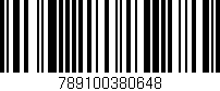 Código de barras (EAN, GTIN, SKU, ISBN): '789100380648'