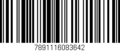 Código de barras (EAN, GTIN, SKU, ISBN): '7891116083642'