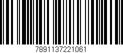 Código de barras (EAN, GTIN, SKU, ISBN): '7891137221061'