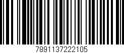 Código de barras (EAN, GTIN, SKU, ISBN): '7891137222105'