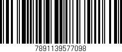 Código de barras (EAN, GTIN, SKU, ISBN): '7891139577098'