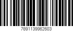 Código de barras (EAN, GTIN, SKU, ISBN): '7891139962603'