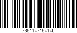 Código de barras (EAN, GTIN, SKU, ISBN): '7891147194140'