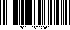 Código de barras (EAN, GTIN, SKU, ISBN): '7891196022869'