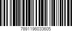 Código de barras (EAN, GTIN, SKU, ISBN): '7891196033605'