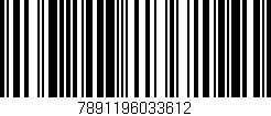 Código de barras (EAN, GTIN, SKU, ISBN): '7891196033612'