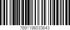 Código de barras (EAN, GTIN, SKU, ISBN): '7891196033643'