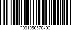 Código de barras (EAN, GTIN, SKU, ISBN): '7891358670433'