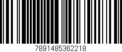 Código de barras (EAN, GTIN, SKU, ISBN): '7891485362218'