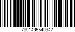 Código de barras (EAN, GTIN, SKU, ISBN): '7891485540647'