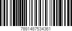 Código de barras (EAN, GTIN, SKU, ISBN): '7891487534361'