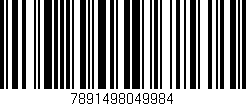Código de barras (EAN, GTIN, SKU, ISBN): '7891498049984'