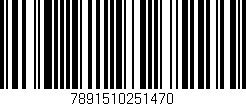 Código de barras (EAN, GTIN, SKU, ISBN): '7891510251470'