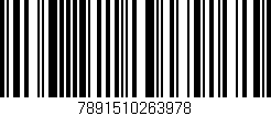 Código de barras (EAN, GTIN, SKU, ISBN): '7891510263978'