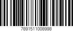 Código de barras (EAN, GTIN, SKU, ISBN): '7891511008998'