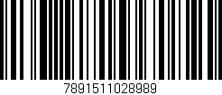 Código de barras (EAN, GTIN, SKU, ISBN): '7891511028989'