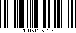 Código de barras (EAN, GTIN, SKU, ISBN): '7891511158136'