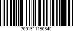 Código de barras (EAN, GTIN, SKU, ISBN): '7891511158648'