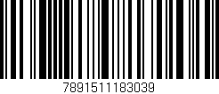 Código de barras (EAN, GTIN, SKU, ISBN): '7891511183039'