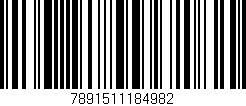 Código de barras (EAN, GTIN, SKU, ISBN): '7891511184982'