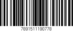 Código de barras (EAN, GTIN, SKU, ISBN): '7891511190778'