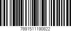 Código de barras (EAN, GTIN, SKU, ISBN): '7891511190822'