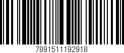 Código de barras (EAN, GTIN, SKU, ISBN): '7891511192918'