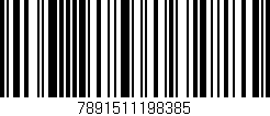 Código de barras (EAN, GTIN, SKU, ISBN): '7891511198385'