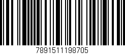 Código de barras (EAN, GTIN, SKU, ISBN): '7891511198705'