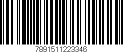 Código de barras (EAN, GTIN, SKU, ISBN): '7891511223346'