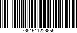 Código de barras (EAN, GTIN, SKU, ISBN): '7891511226859'